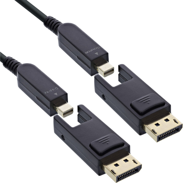 Inline® Displayport 1.4 Aoc Cable, 8k4k, Displayport Plug Detachable 15m