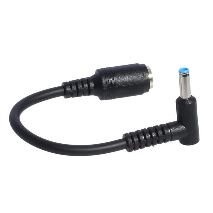 Cable Adaptador Para Cargador Hp  Dell De 7.4mm * 5.0mm  A Punta Hp 4.5mm * 3.0mm  Cable De 0.15 M Negro