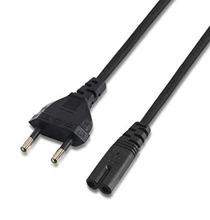 Cable De Alimentación Para Cargadores En Forma De 8 Negro 1.5M
