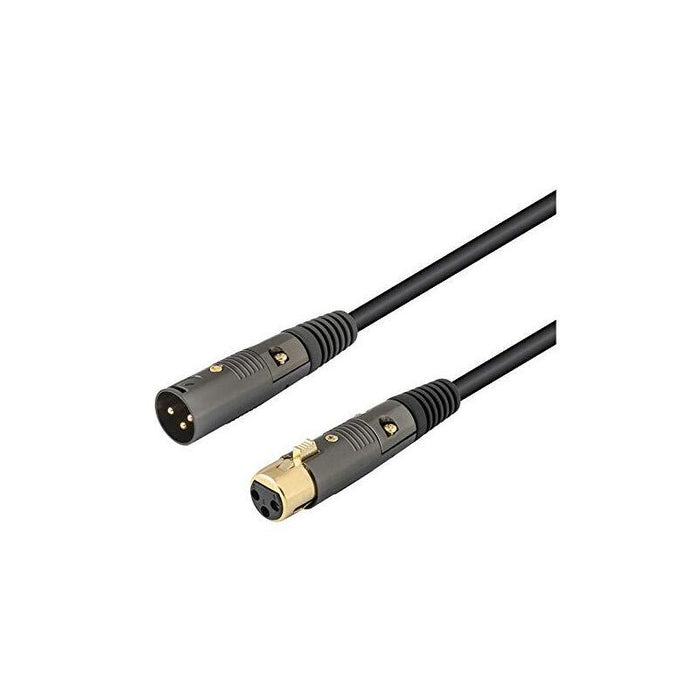 Cable Audio Microfono Xlr 3-Pin Canon Dmx Balanceado Macho A Hembra De  2m