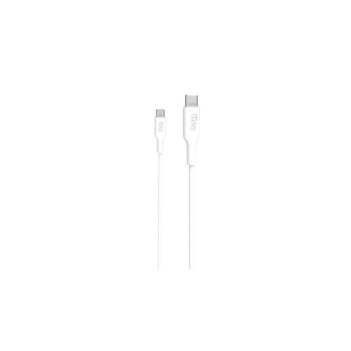 Cable Charge & Synchro Usb-C Vers Usb-C Pd 3.0 (100w) - Longitud 2m - Blanco - Jaym®
