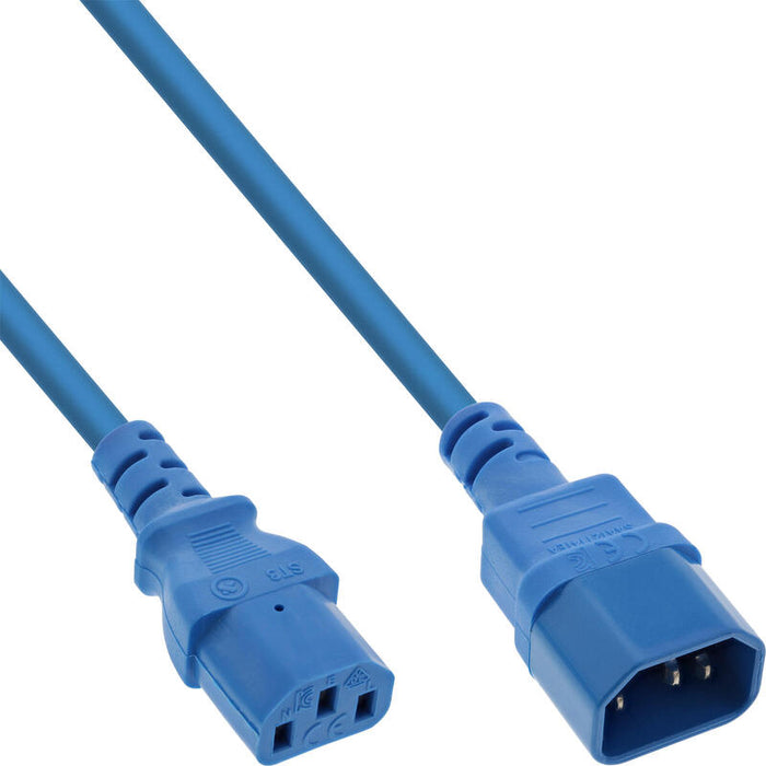 Cable De Alimentación Inline, C13 A C14, Azul, 2 M
