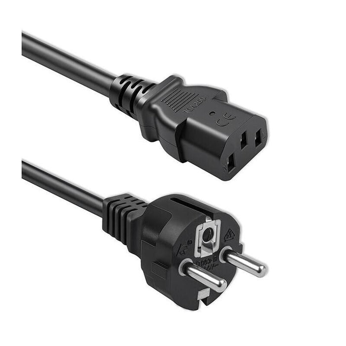 Cable De Alimentación Schuko Cee 7/7 (E/F) Iec C13 3x1.0mm2 Cobre Puro Cu 3m