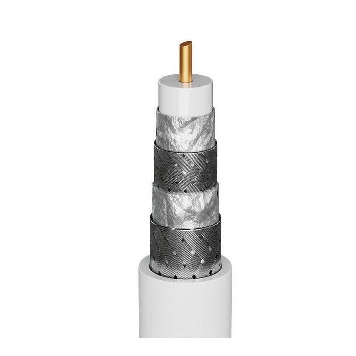 Cable De Antena Satelital Goobay 135 Db Típico, Conector F > Conector F Blanco, 3 Metros 70606