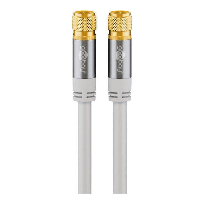 Cable De Antena Satelital Goobay 135 Db Típico, Conector F > Conector F Blanco, 3 Metros 70606