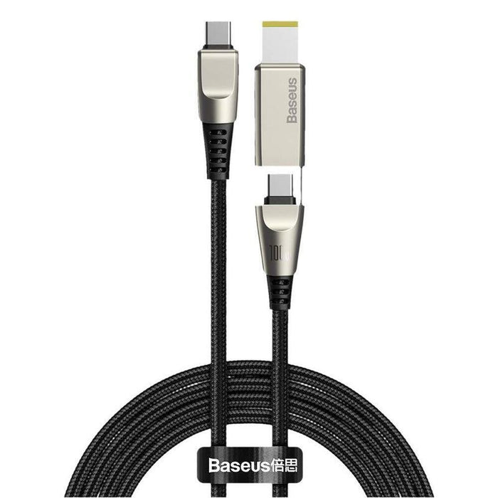 Cable De Carga 2 En 1, Usb C - Usb-C + Lenovo 100w 2 Metros