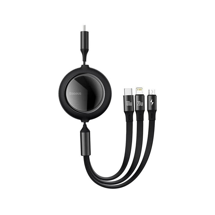 Cable De Carga 3 En 1, Usb C - Lightning+Microusb+Usb-C 100w