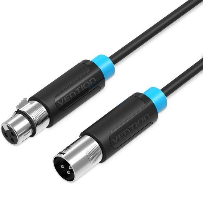 Cable Estéreo Vention Bbfbj Xlr Macho Xlr Hembra 1m Negro