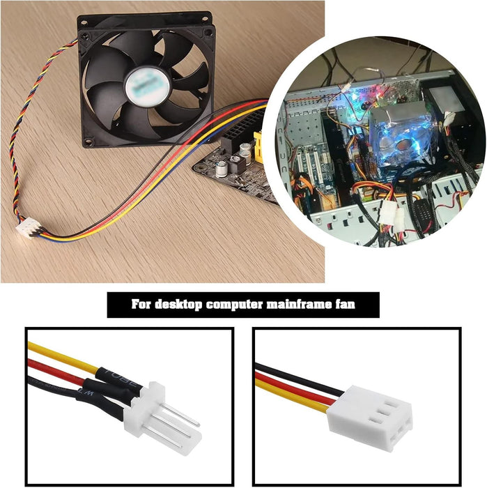 Cable De Extensión Para Portátil Ventilador De Pc 3 Pines Kf2510 9Cm 5Und