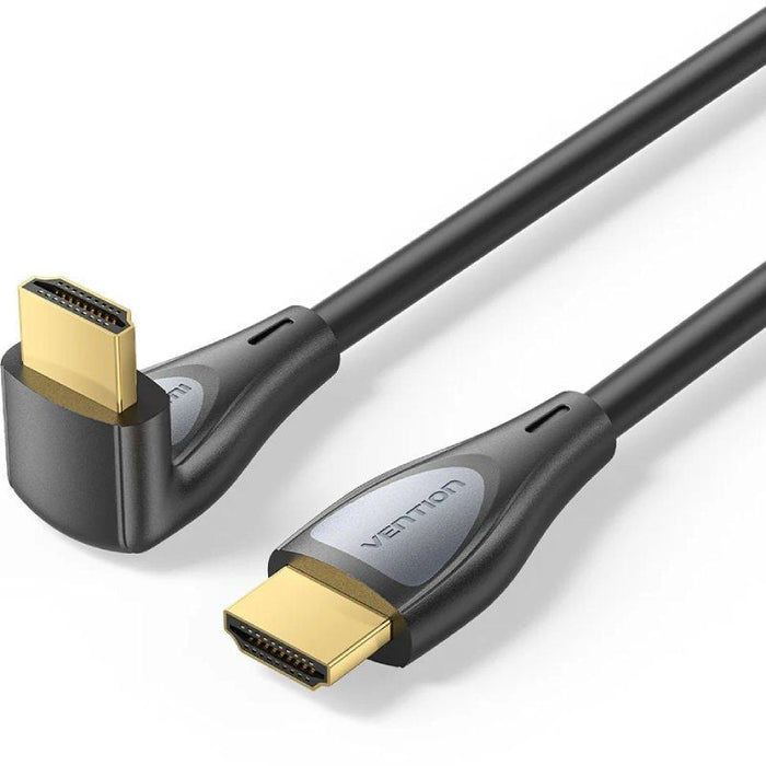 Cable Hdmi 2.0 4k Acodado Vention Alrbi Hdmi Macho Hdmi Macho 3m Negro