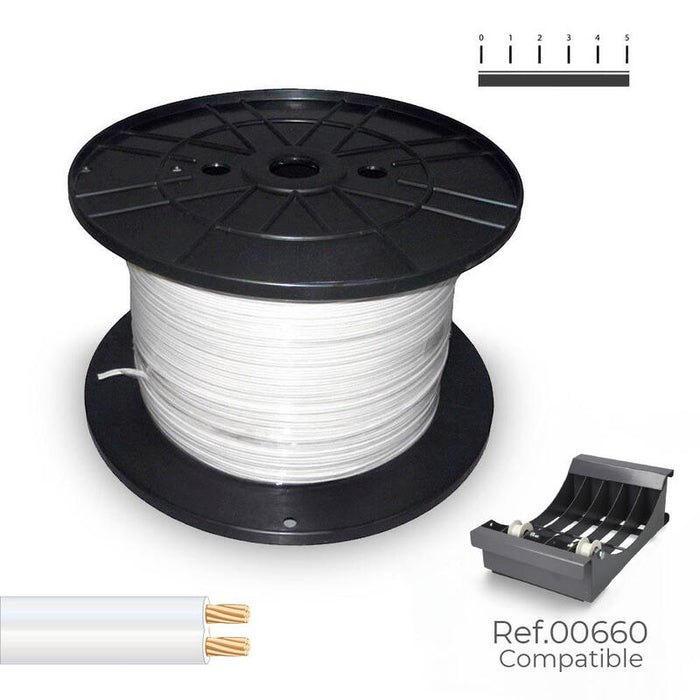 Cable Paralelo 48v 2 X 1,50 Mm² Blanco 300 M. (Bobina Mediana)