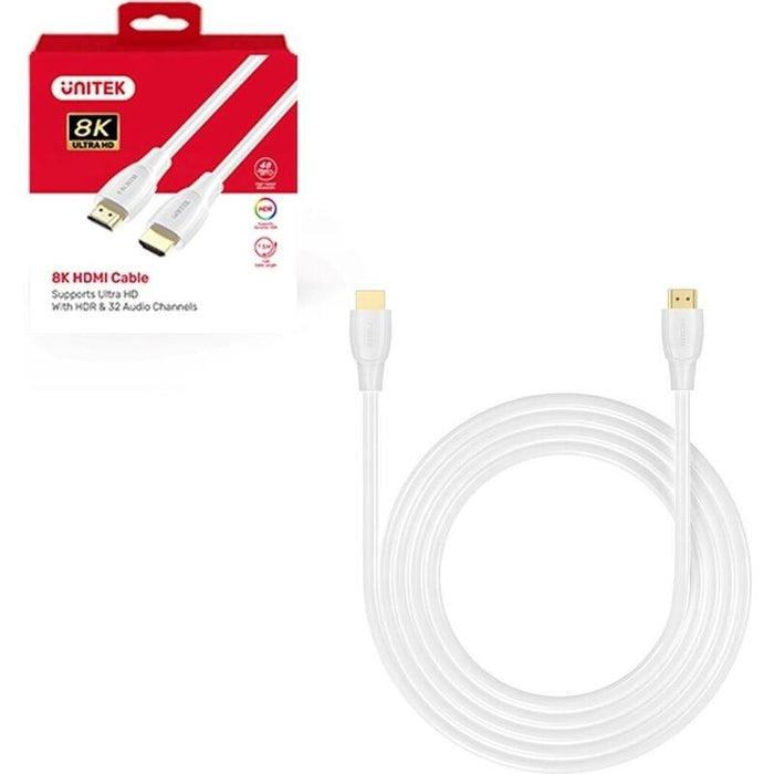 Cable Unitek Hdmi  2.1 8k Hdr White 1m