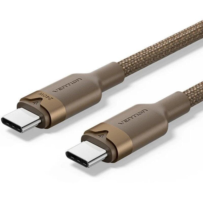 Cable Usb 2.0 Tipo-C 5a Vention Trijh Usb Tipo-C Macho Usb Tipo-C Macho Hasta 240w 480mbps 2m Dorado