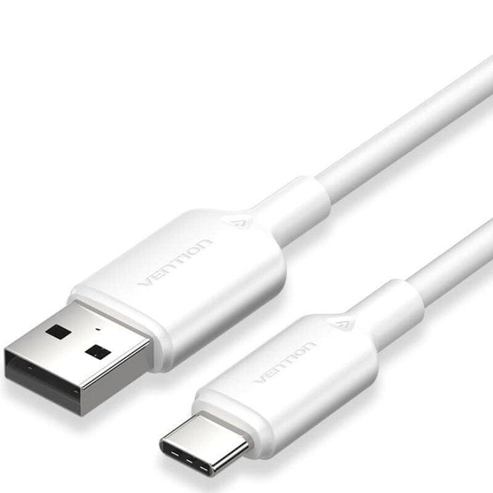 Cable Usb 2.0 Tipo-C Vention Ctqwh Usb Tipo-C Macho Usb Macho Hasta 60w 480mbps 2m Blanco