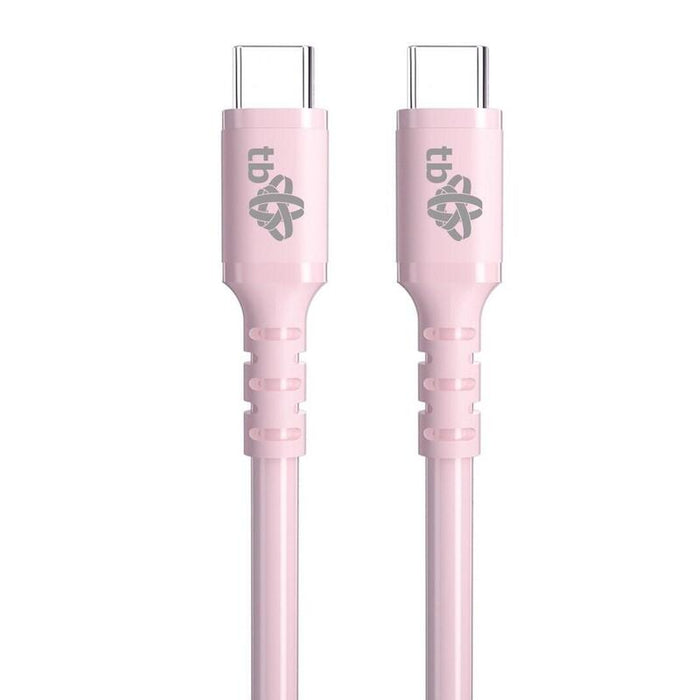 Cable Usb C - Usb C 60w De Gel 1m Rosaowy