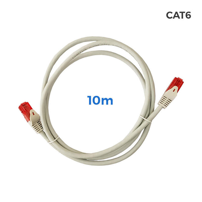 Cable Utp Cat.6 Latiguillo Rj45 Cobre Lszh Gris 10m