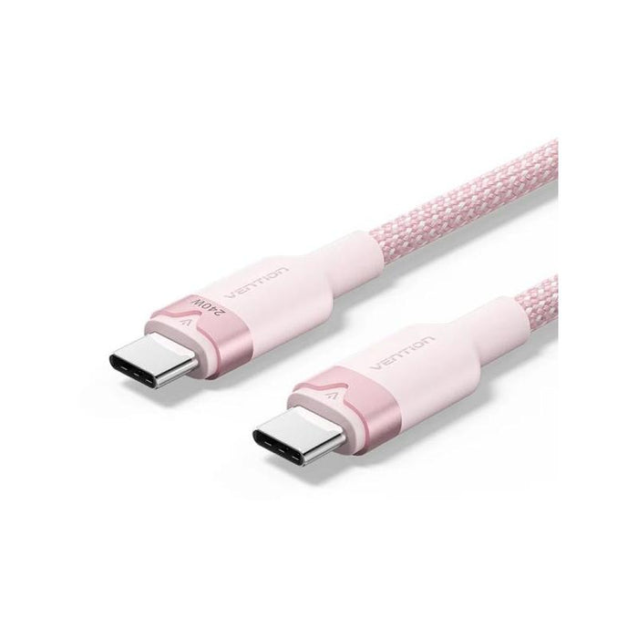 Cable  Vention Usb-C - Potencia Hasta 240w - Longitud 1m - Recubrimiento De Nailon Trenzado - Velocidad Hasta 480mbps -