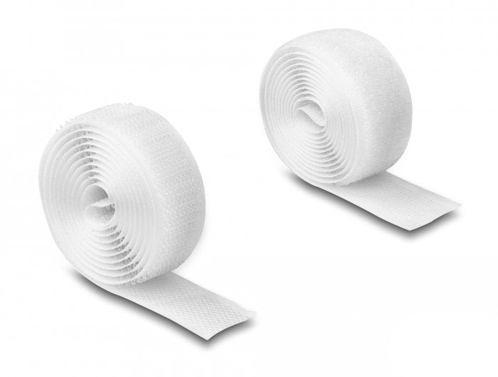 Delock 20918 Cinta De Gancho Y Bucle De Alta Resistencia La 1 M X An 20 Mm Blanco
