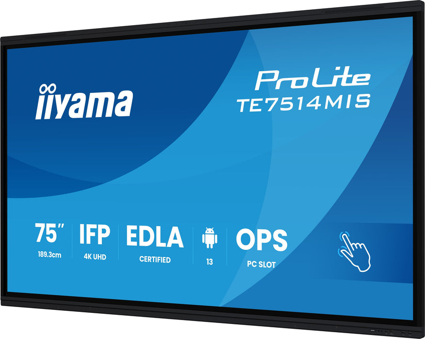 EAN 4948570124039 - iiyama PROLITE TE7514MIS-B2AG Pantalla plana para señalización digital 190,5 cm (75") LCD Wifi 435 cd / m imagen 3