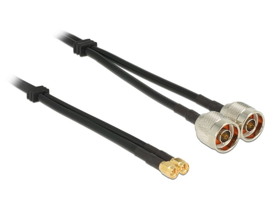 EAN 4043619894673 - DeLOCK 89467 cable coaxial RG-58 5 m 2 x N plug 2 x SMA plug Negro imagen 1