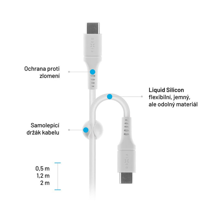 EAN 8591680147304 - FIXED FIXDLS-CC2-WH cable USB USB 2.0 2 m USB C 4,8 Gbit/s Blanco imagen 5