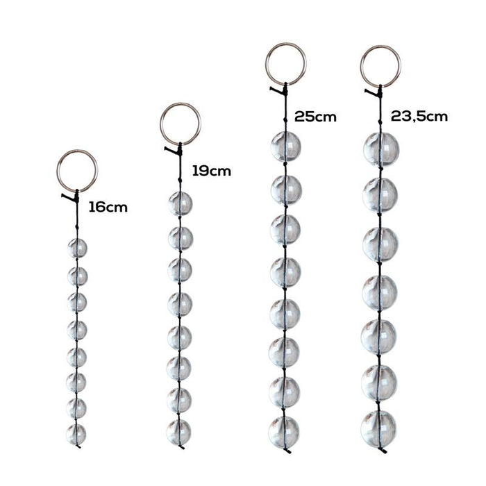 Cadena Anal Con Bolas De Cristal 4 Tamaños Talla (Interno):S