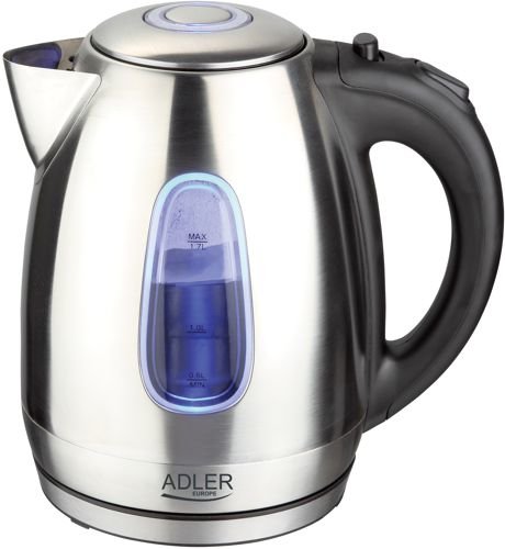 EAN 5908256832602 - Adler AD1223 tetera eléctrica 1,7 L 2000 W Negro, Acero inoxidable imagen 1