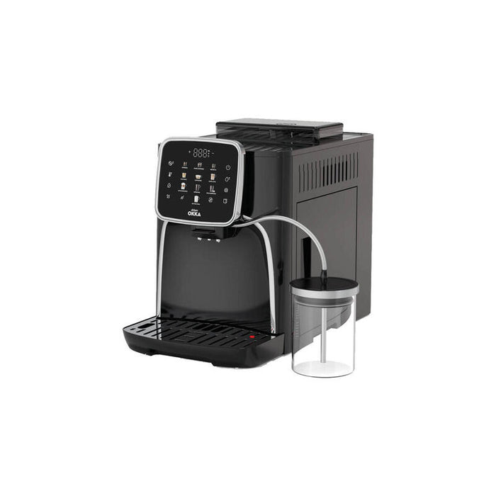 Cafetera  Arzum Okka Espresso Pro M, Totalmente Automático Negro/Cromo, Con Depósito De Leche Ok0028-0500