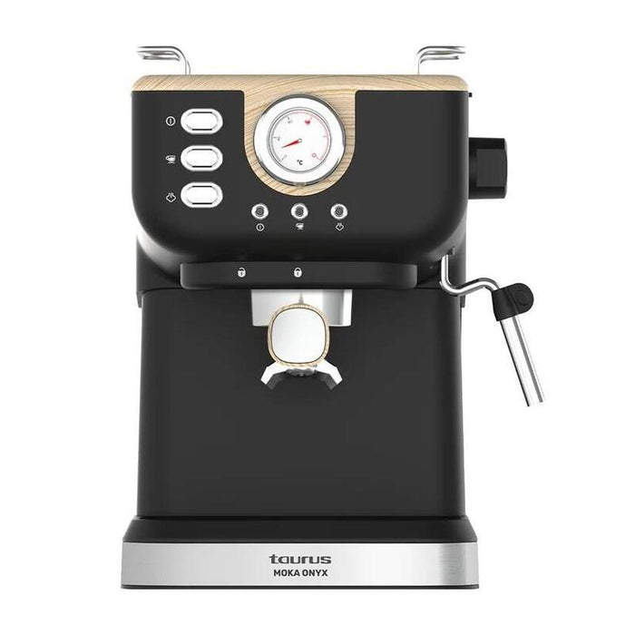 Cafetera De Émbolo Taurus Onyx Moka, 1050 W, 20 Bar, De Madera