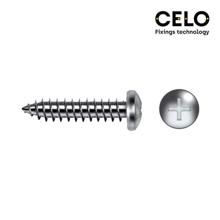 Caja 100 Unid. Tornillo Chapa Alomada Philips Din/Ref 7981 4,8x50mm Zincado Celo