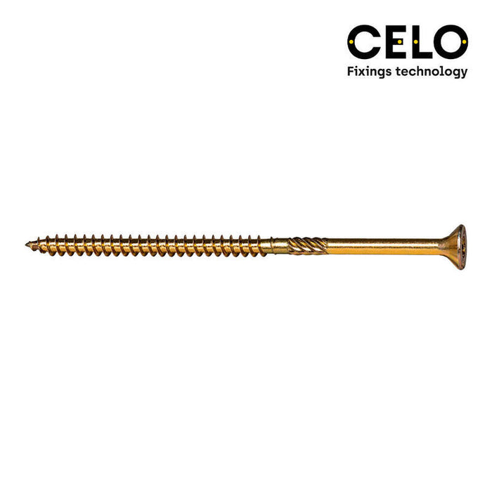 Caja 100 Unid. Tornillo Madera Avellanado Pz R/Parc Din/Ref Vloxp Ø6x110mm Bicromatado Celo