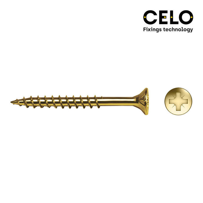 Caja 100 Unid. Tornillo Madera Avellanado Pz R/Parc Ref Vloxp Bricomatado Ø6x70mm Celo
