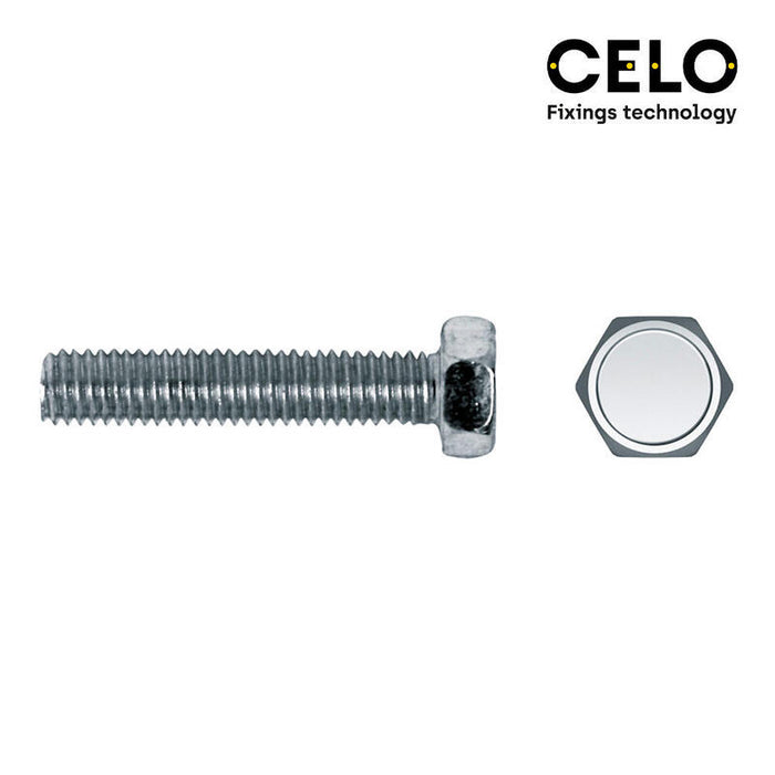 Caja 100 Unid. Tornillo Metrica Hexagonal Din/Ref 933 Ø8x35mm Zincado Celo