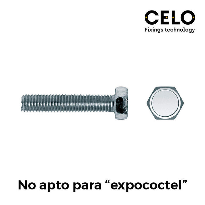 Caja 100 Unid. Tornillo Metrica Hexagonal Din/Ref 933 Ø8x45mm Zincado Celo