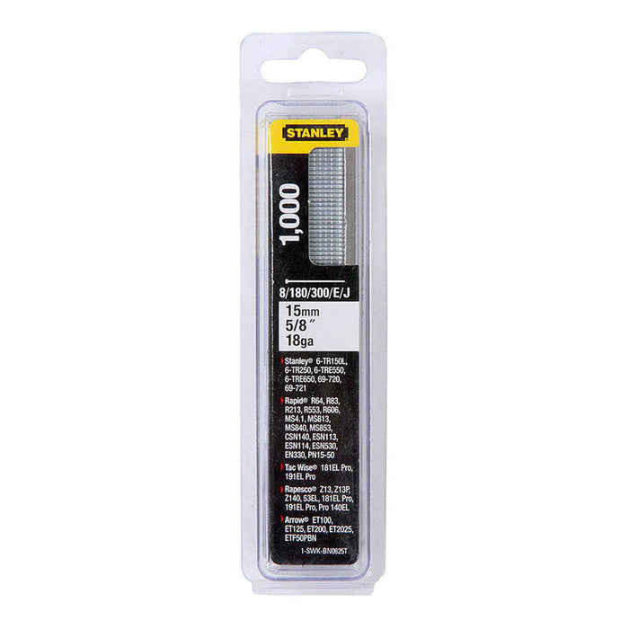 Caja 1000 Clavos/Brad 8/300/E/Tipo J - 15mm 1-Swk-Bn0625t Stanley
