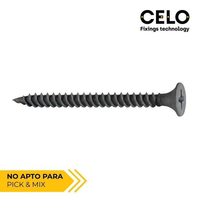 Caja 1.000  Tornillo Pladur Placa-Metal Ssf 3,5x25 Fosfatado Celo