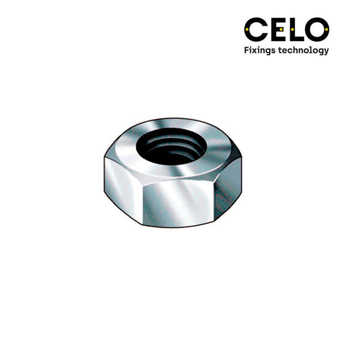 Caja 1000 Unid. Tuerca Hexagonal Din/Ref 934 Ø4mm Zincado Celo