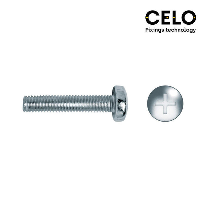 Caja 150 Unid. Tornillo Metrica Alomado Philips Din/Ref 7985 Ø5x40mm Zincado Celo