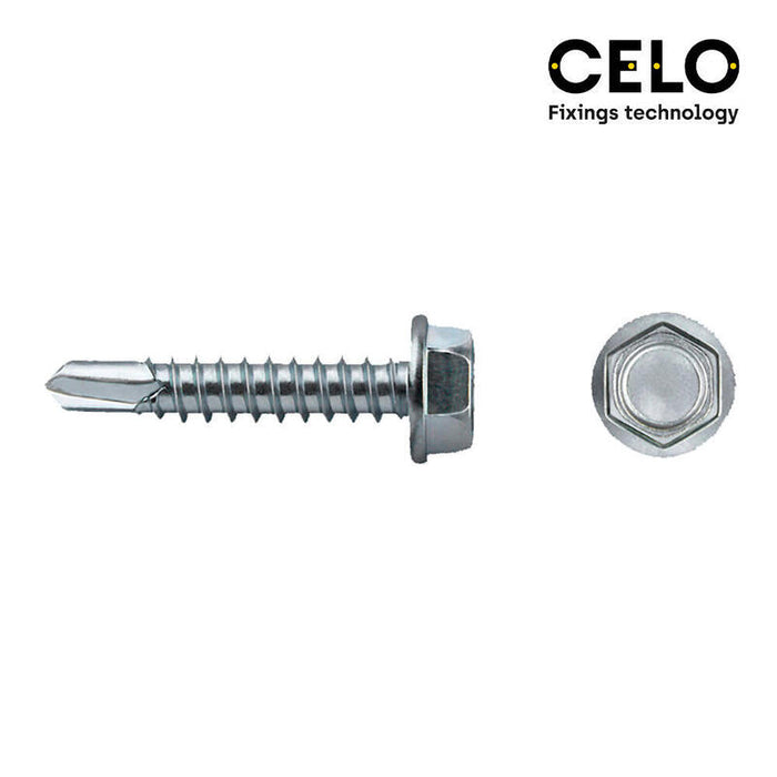 Caja 250 Unid. Punta Broca Hexagonal Din/Ref 7504k Ø6,3x38mm Zincado Celo