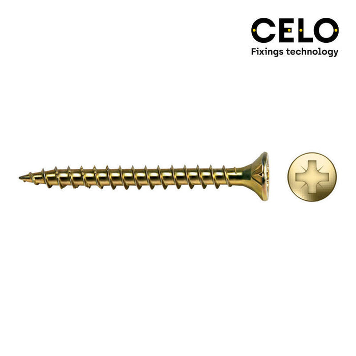 Caja 250 Unid. Tornillo Madera Avellanado Pz Din/Ref Vlox Ø6x40mm Bricomatado+Lubr. Celo