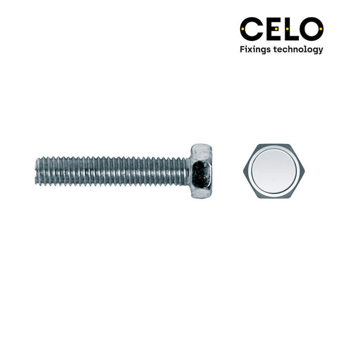 Caja 250 Unid. Tornillo Metrica Hexagonal Din/Ref 933 Ø6x16mm Zincado Celo