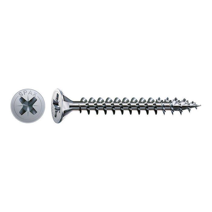 Caja 30 Unid. Tornillo Madera Cabeza Plana Wirox 4,0x60mm Spax