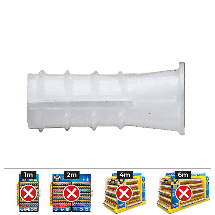 Caja 500 Uds. Taco De Plástico Tipo B Ø 6 Mm