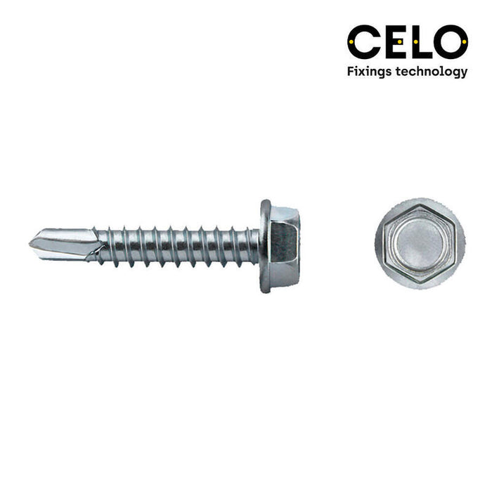 Caja 500 Unid. Punta Broca Hexagonal Din/Ref 7504k Ø3,5x19mm Zincado Celo