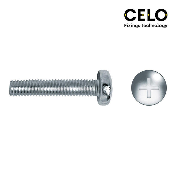 Caja 500 Unid. Tornillo Metrica Alomado Philips Din/Ref 7985 Ø4x10mm Zincado Celo