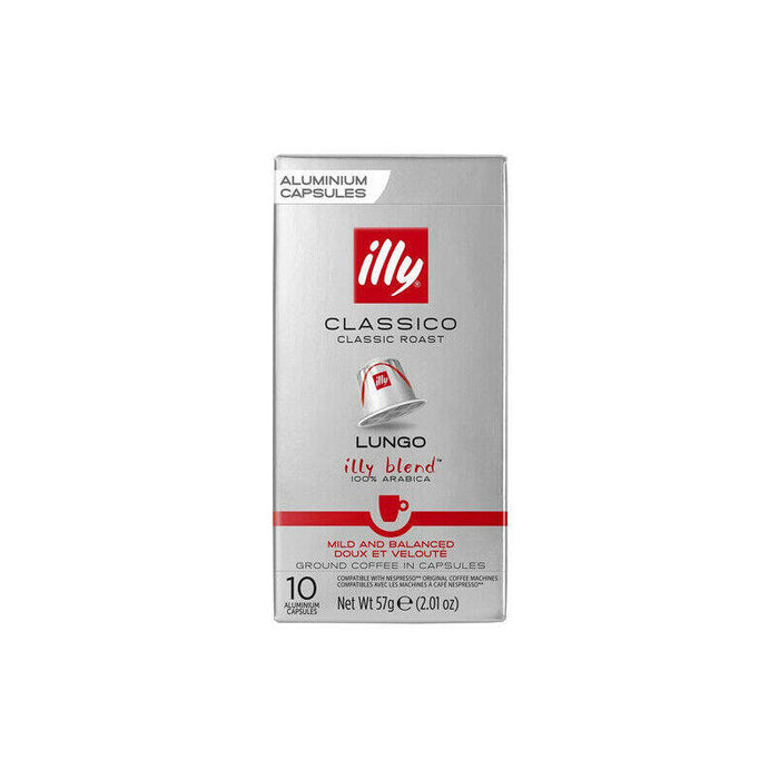 Caja De 10 Cápsulas De Café Illy Nespresso Lungo Classico