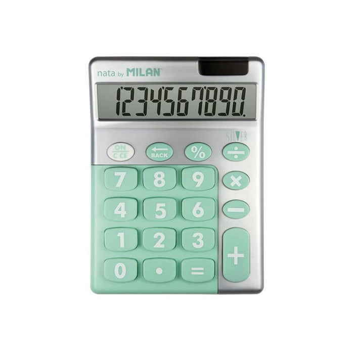 Caja Expositora 6 Calculadoras Silver 10 Dígitos Milan