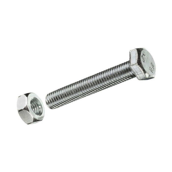 Caja M 2 Unid. Tornillo Metrica Cab Hex+Tuerca Cinc M 8x100mm Fadix