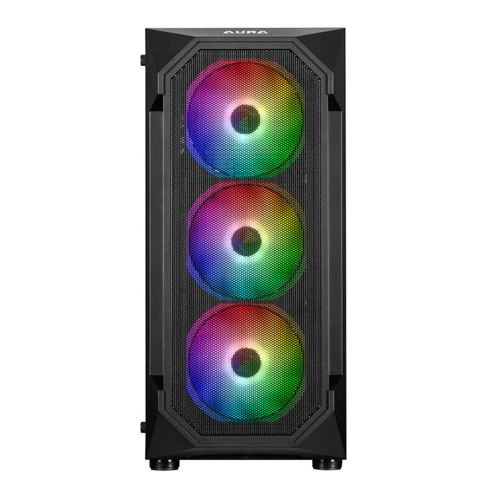 Caja Pc Gamdias Case Aura Gc1 Mid Tower 4 X 120mm Argb Fan Tg Mesh