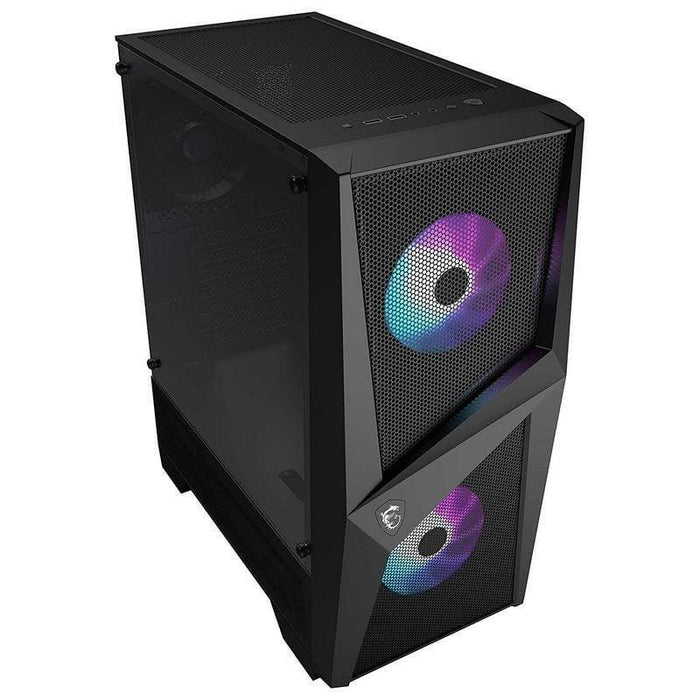 Caja Pc Gaming Msi Mag Forge 100r Cristal Templado Usb 3.2 Argb Negra